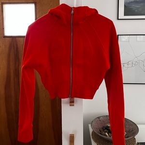 Lululemon Scuba Full-Zip Cropped Hoodie Size 4 Solar Orange